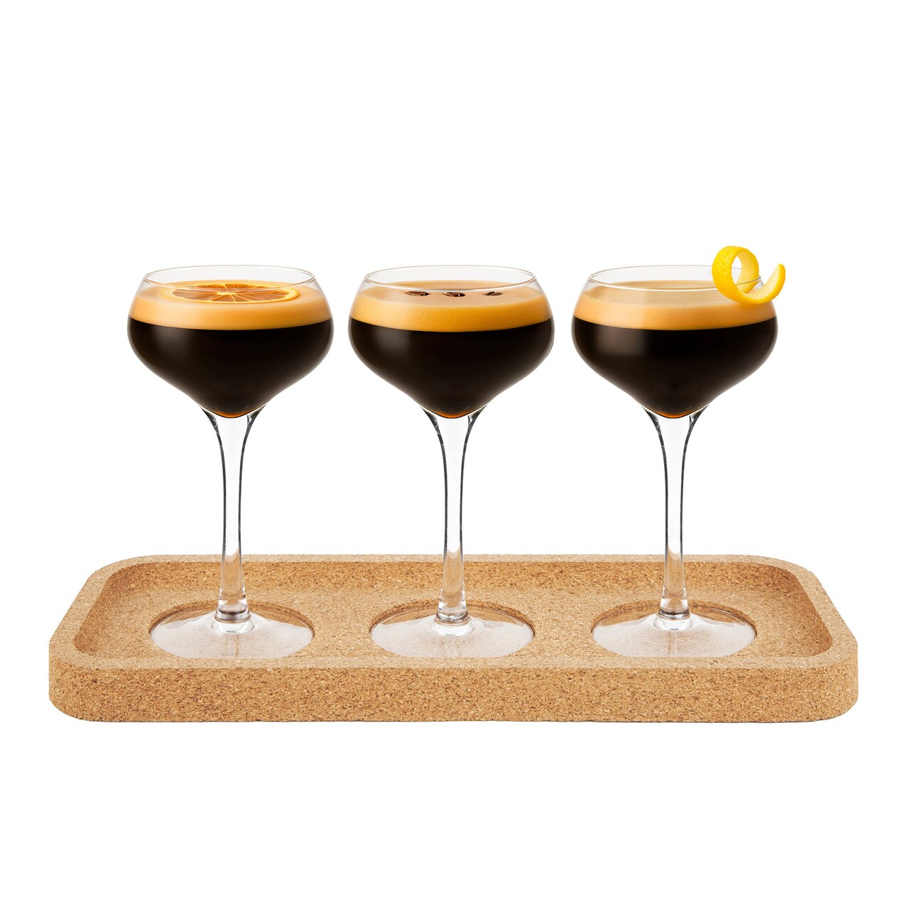 Final Touch Espresso Martini Flight Set - 4 Pieces - 4.75 oz (140 ml)